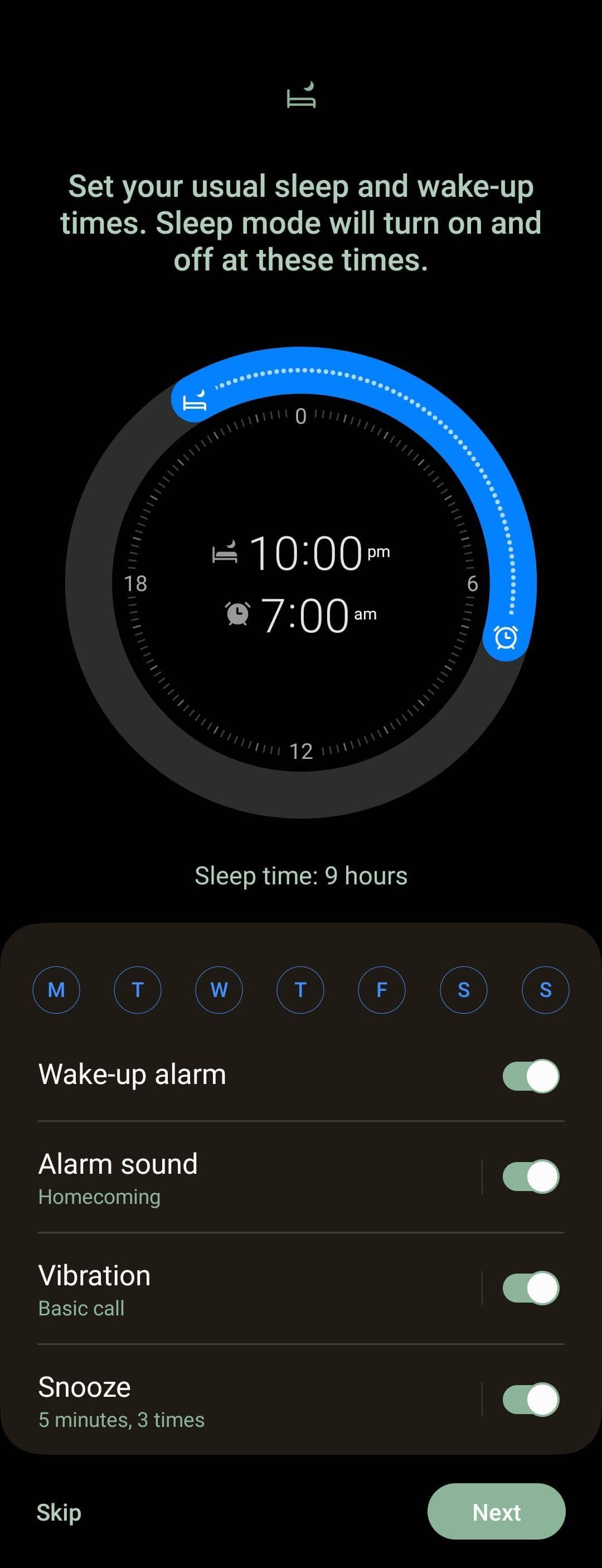 Membuat jadwal Tidur di menu Mode dan Rutinitas di Samsung