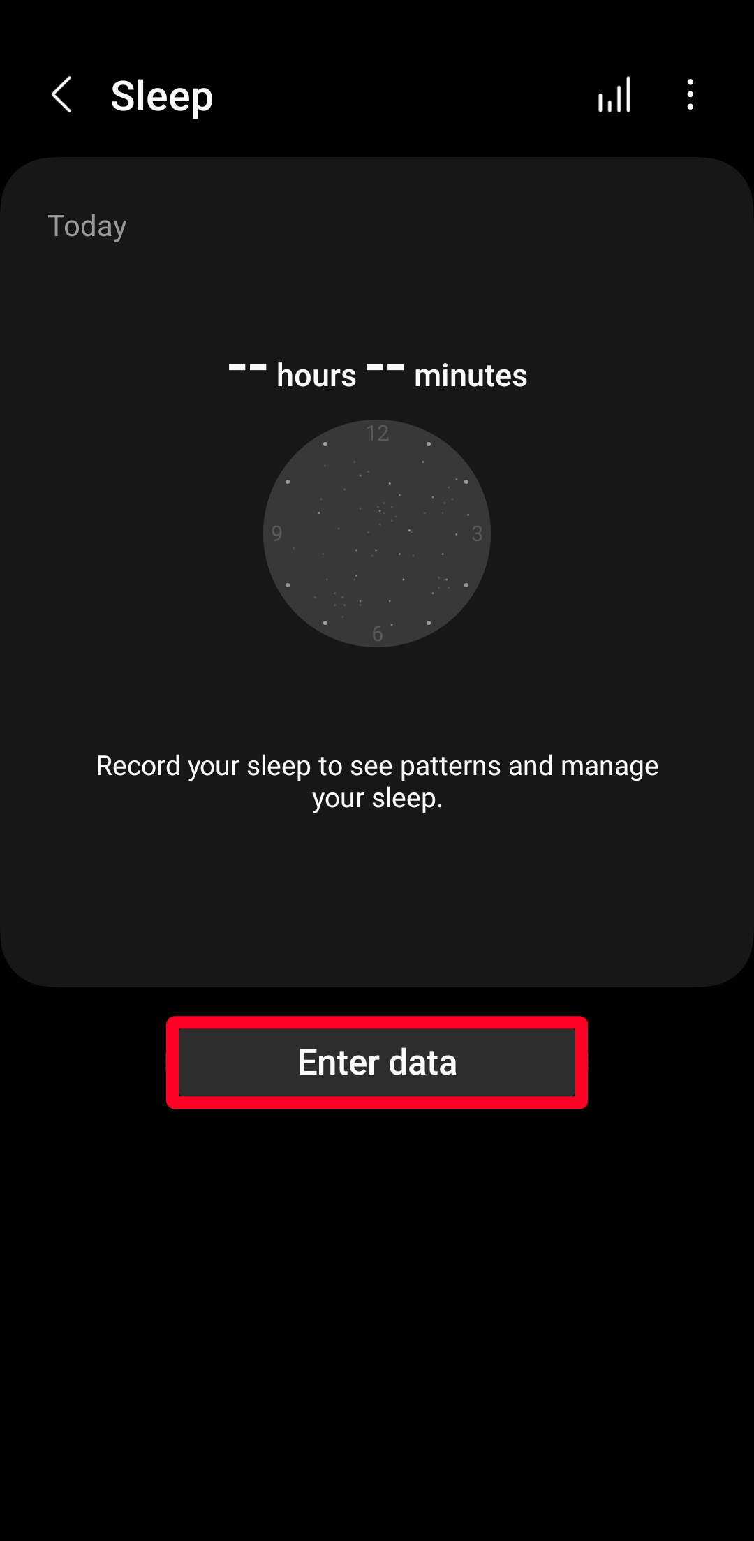 Merekam data pola tidur di Jam Samsung