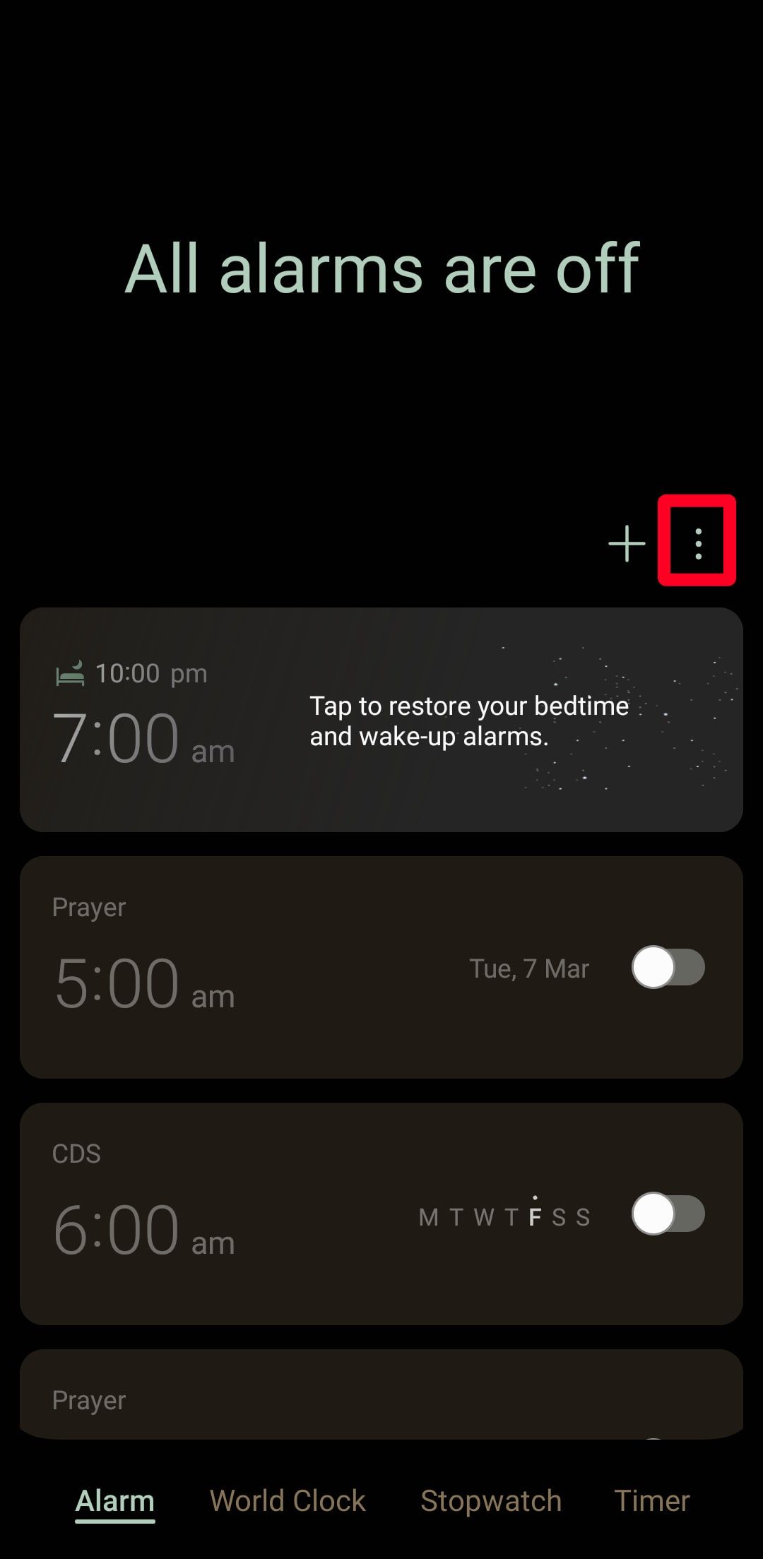 Menu Alarm Jam Samsung