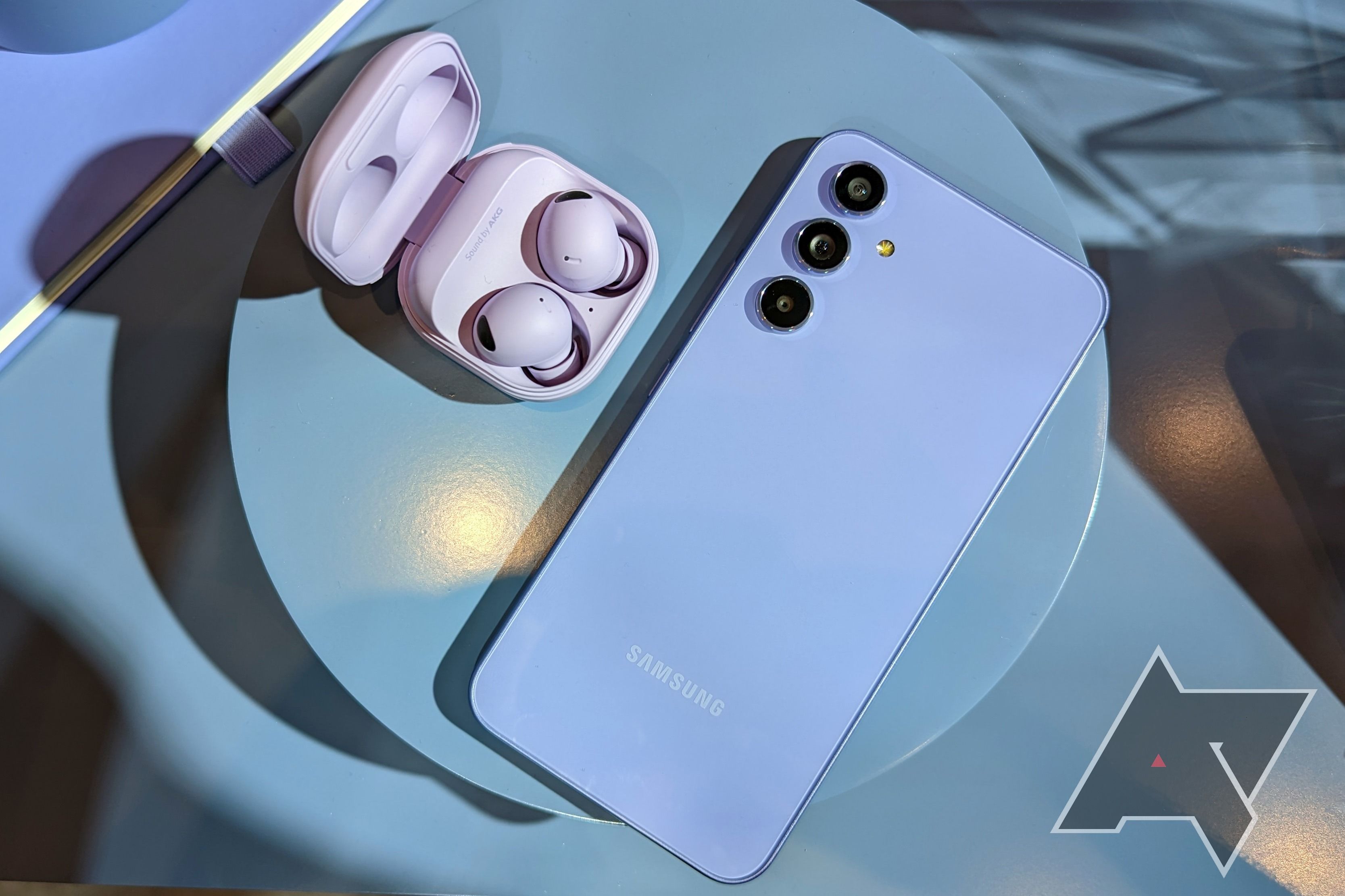 Samsung Galaxy A54 and earbuds