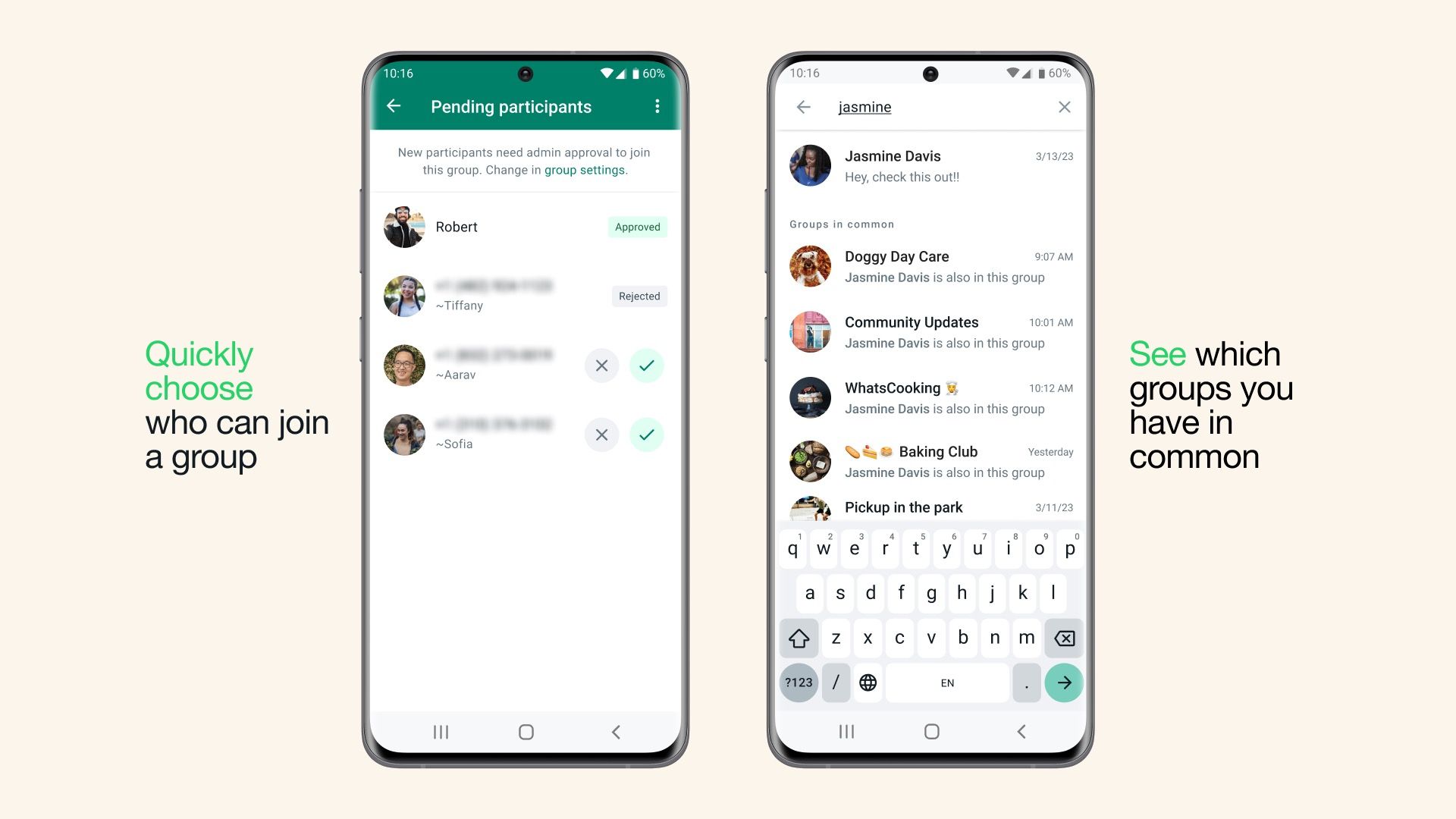 Group improvements in WhatsApp