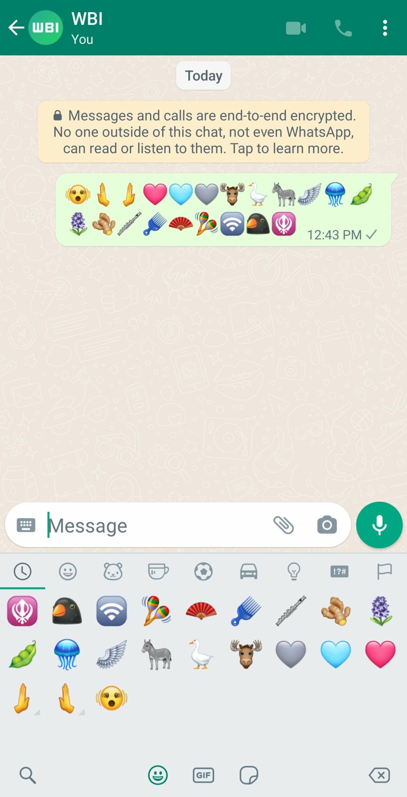 WhatsApp Unicode 15 Emoji