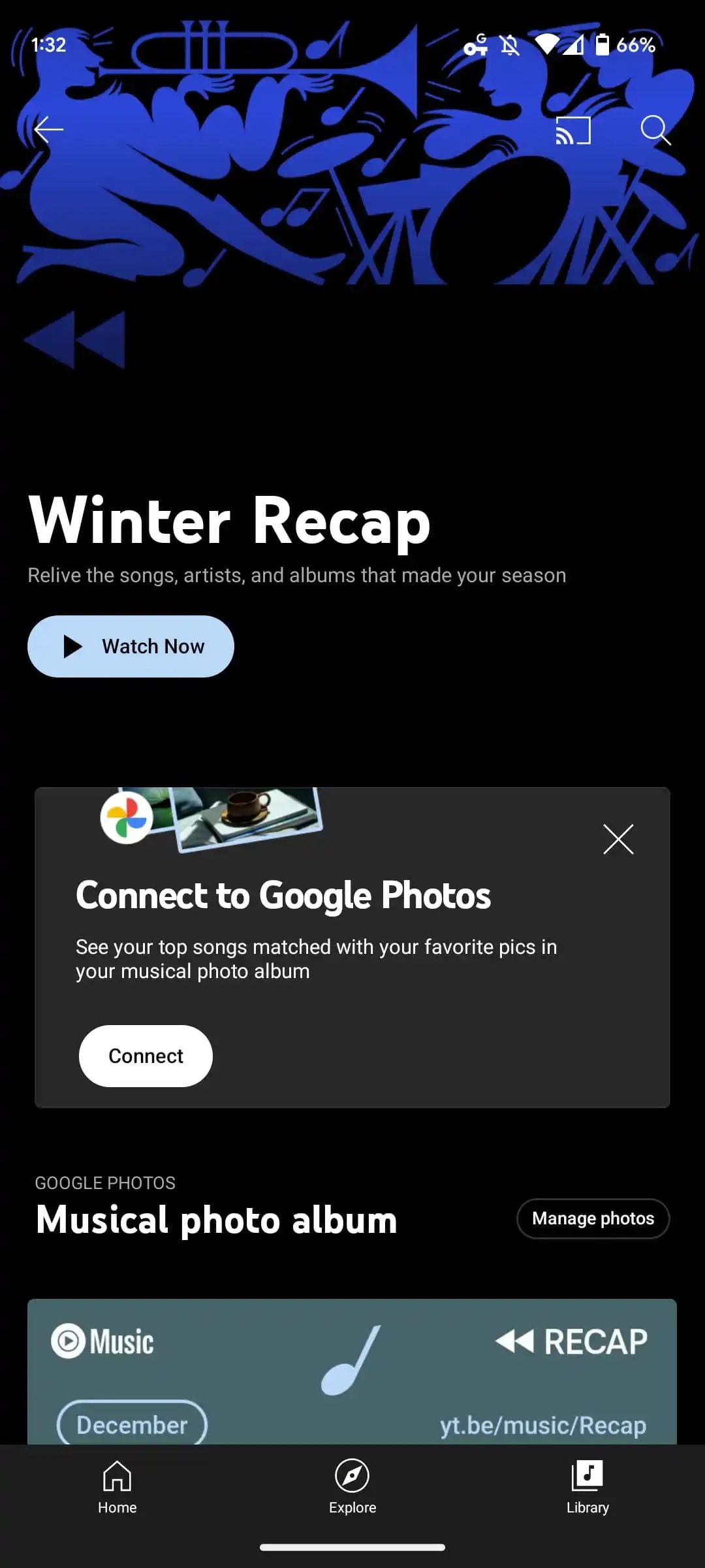 YouTube Music’s Winter Recap is here as a seasonal reminder of your