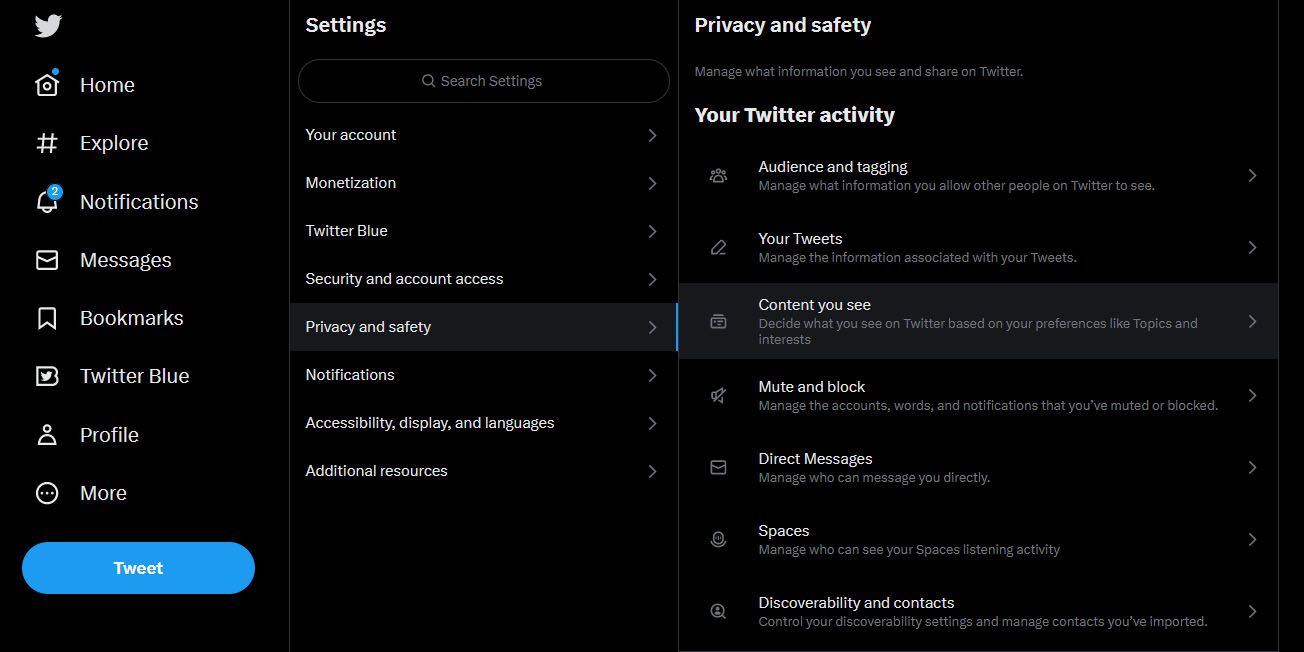 X: How to see sensitive content