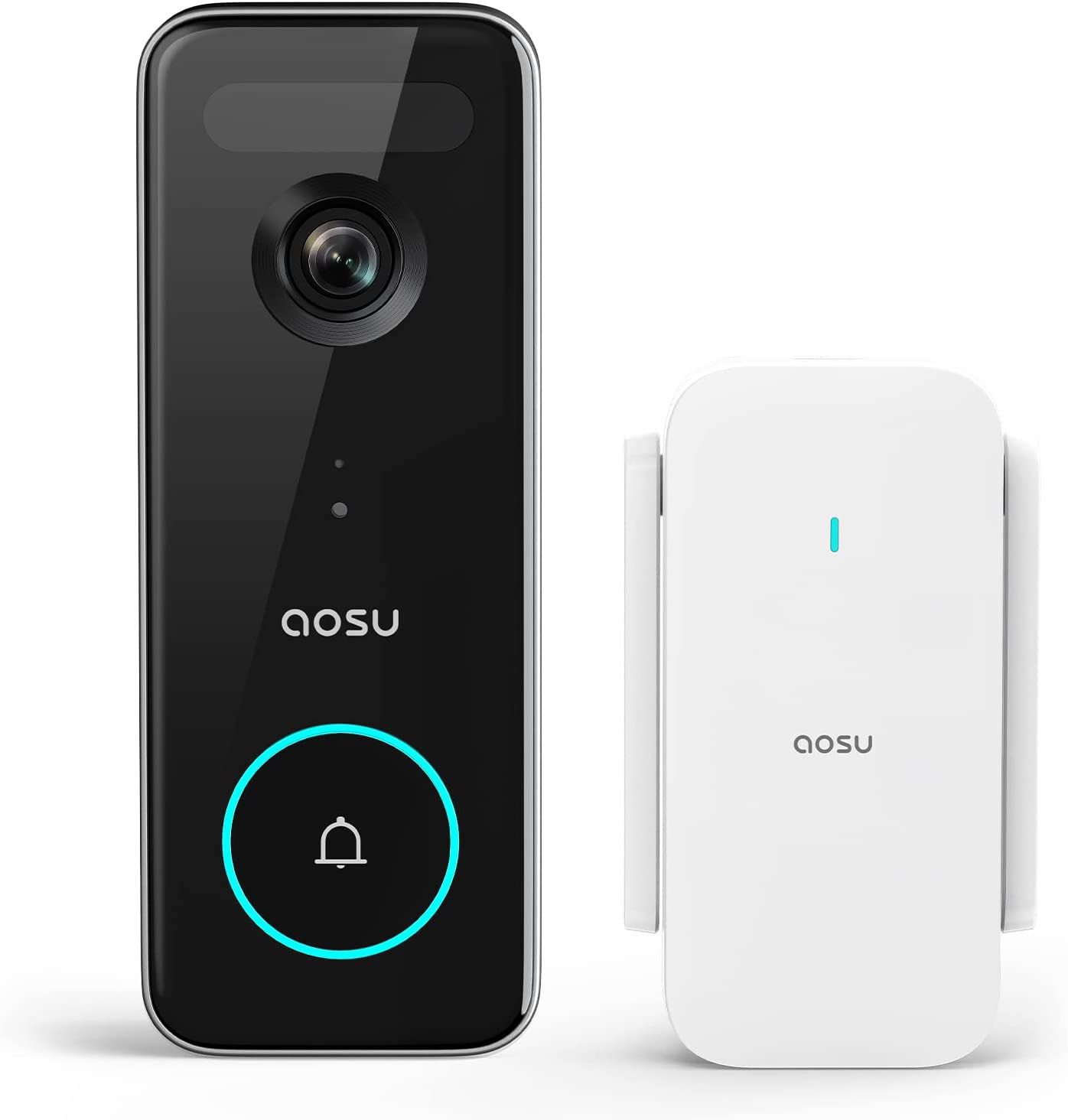 Aosu wireless doorbell camera on a white background