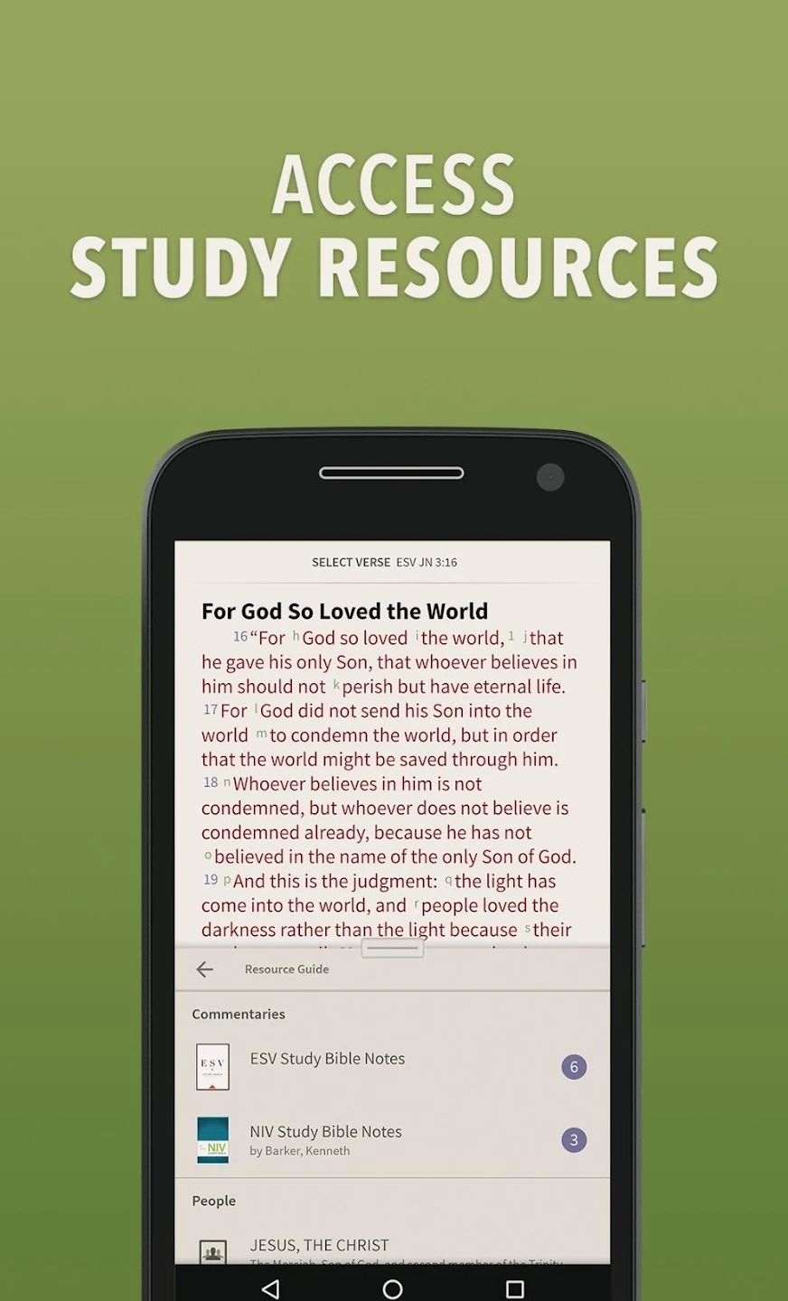 This is a screenshot of the Bible app by olive tree  Play Store page