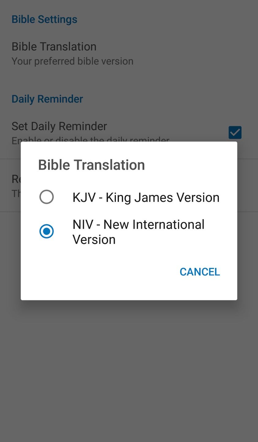 This is a screenshot of the Daily Bible Verse Play Store page