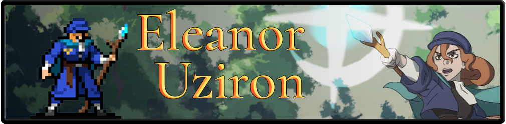 Vampire Survivors Eleanor Uziron character banner