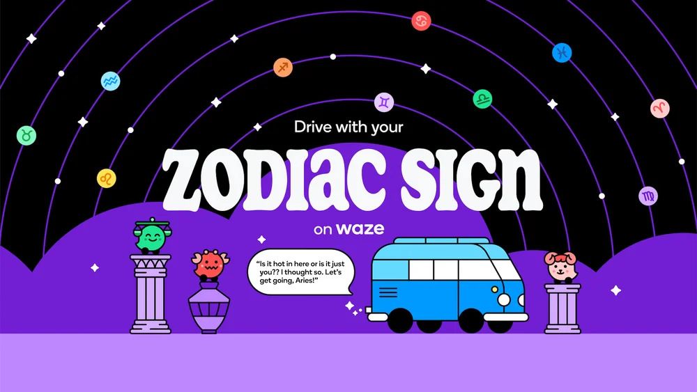 Waze Banner for Zodiac sign voices