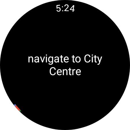Using Google Assistant on Wear OS to ask for navigation directions