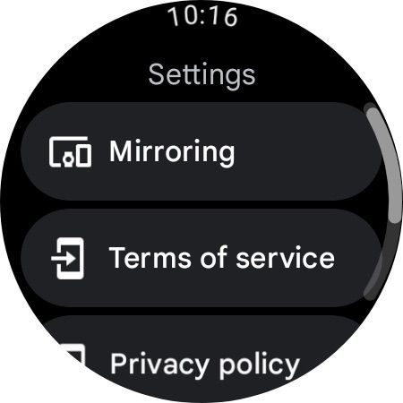 Google Maps for Wear OS - Mirroring option