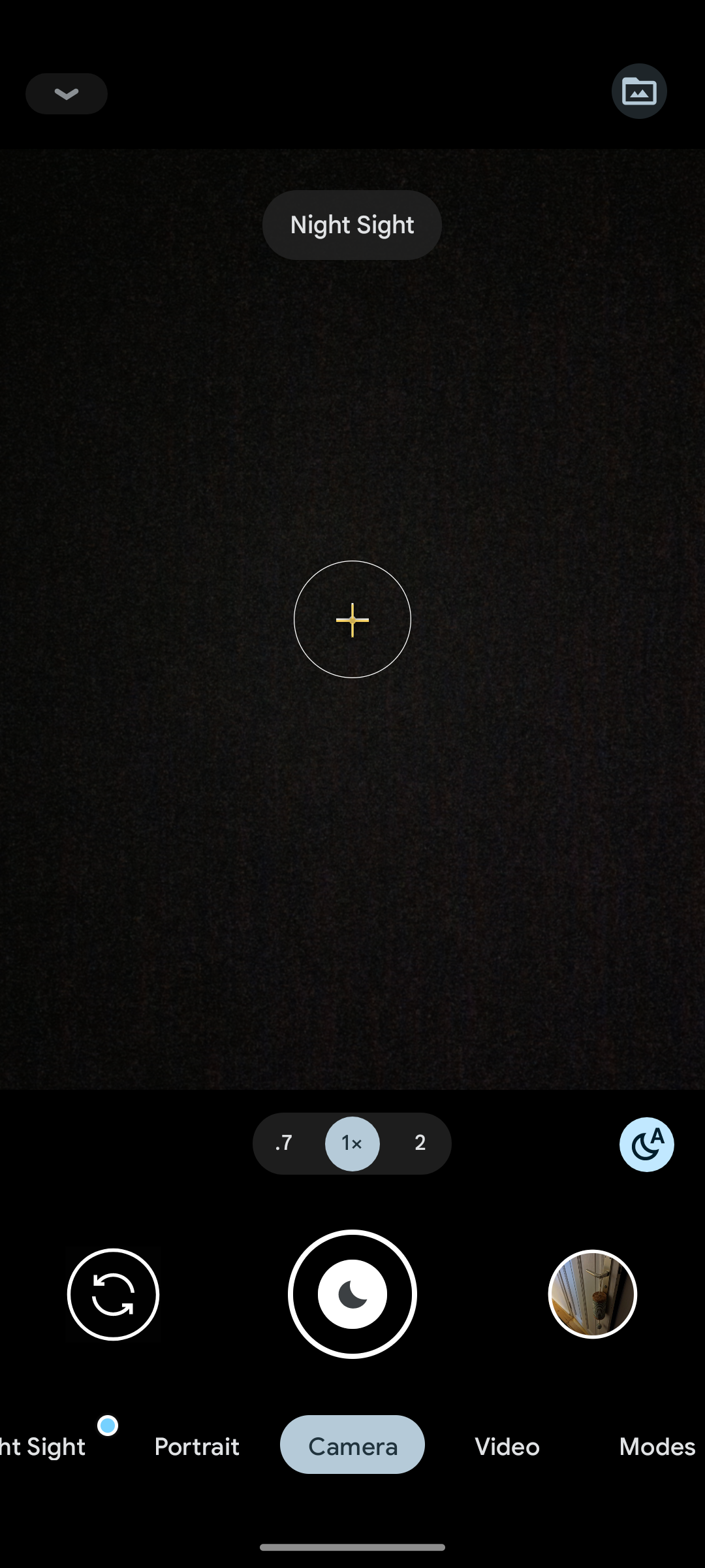 Screenshot of Pixel 6's old camera interface