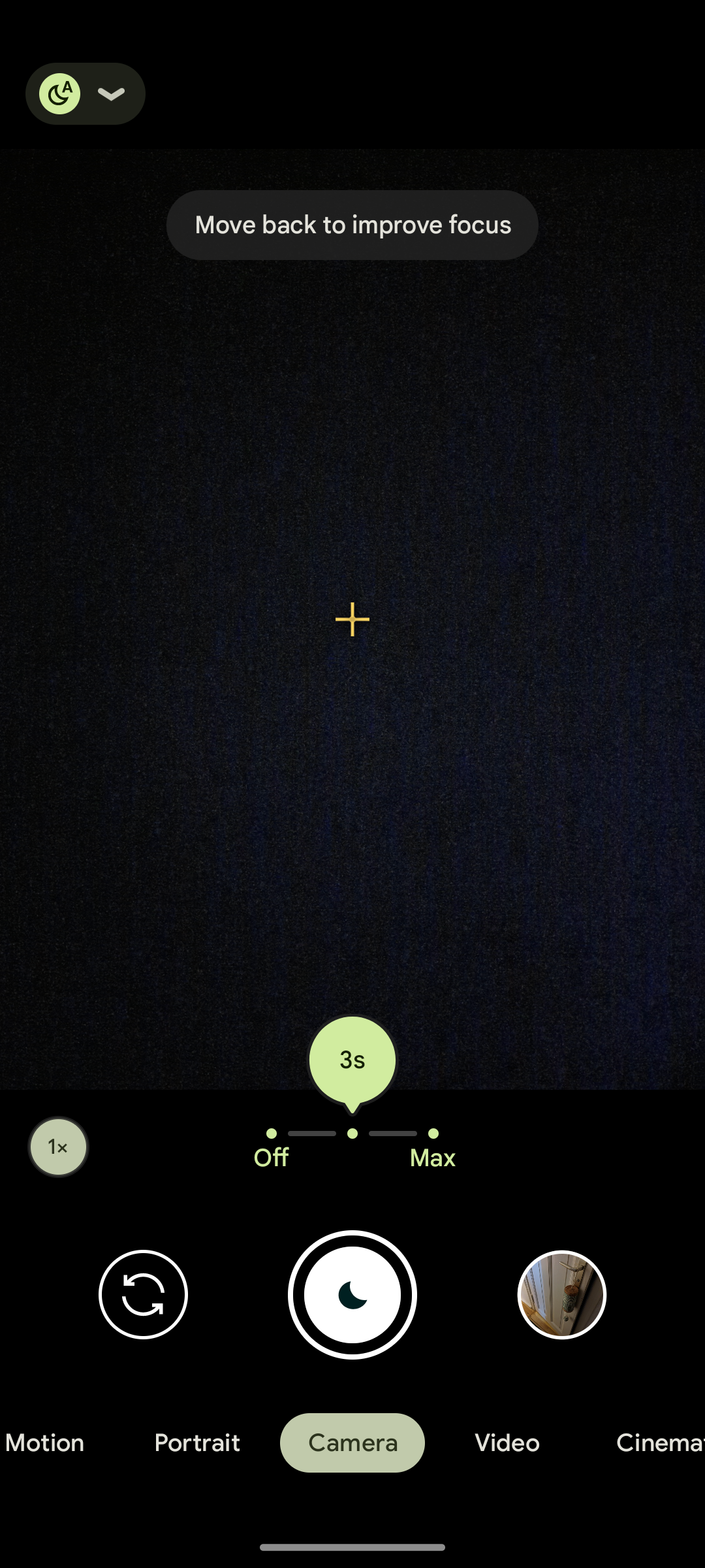 Screenshot of Pixel 6 and Pixel 7's new camera interface