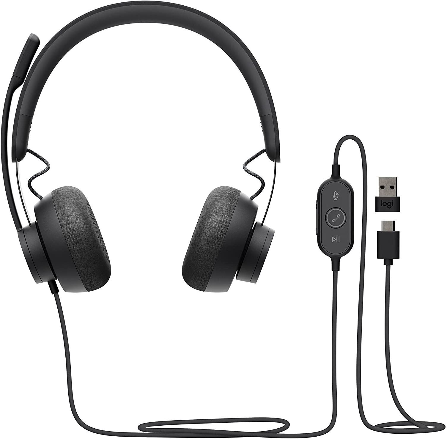 Logitech Zone USB-C wired headset for home of work