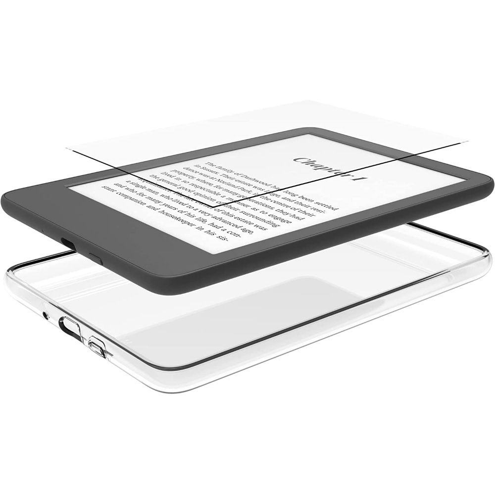 mission cables clear case and screen protector for kindle