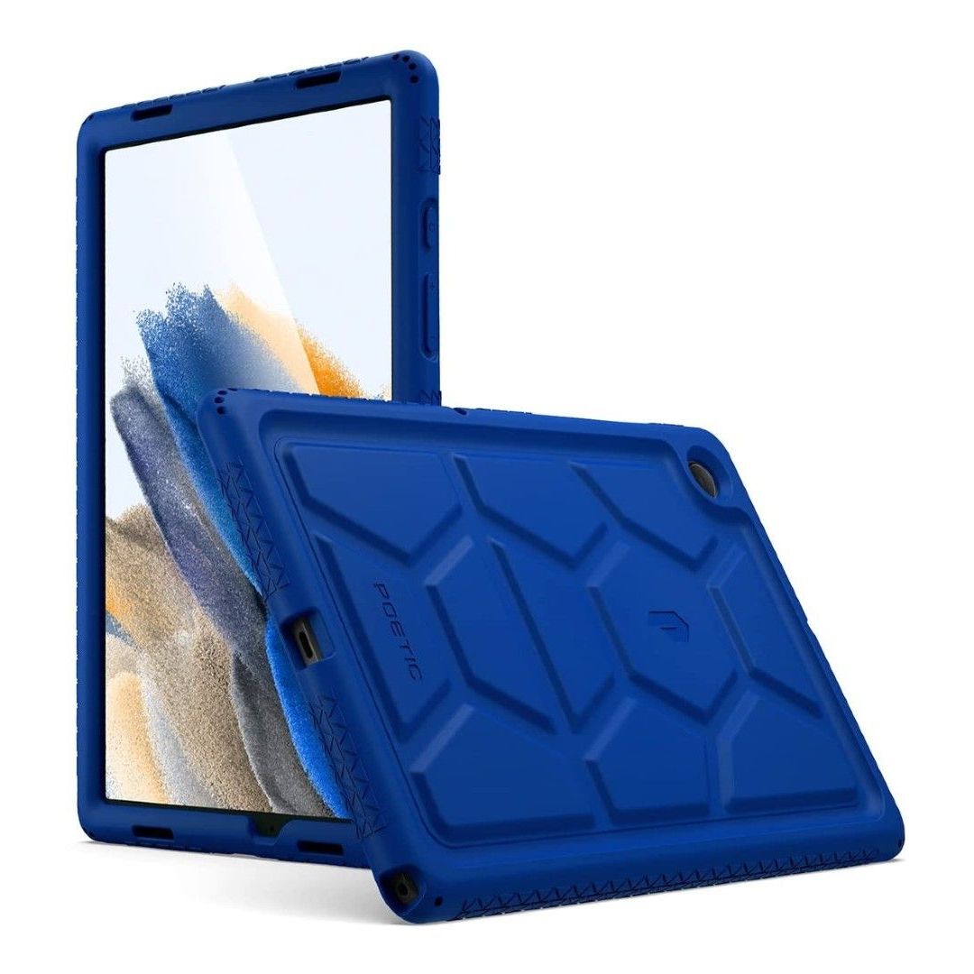 Render casing anak-anak TurtleSkin Puitis untuk Samsung Galaxy Tab A8 berwarna biru
