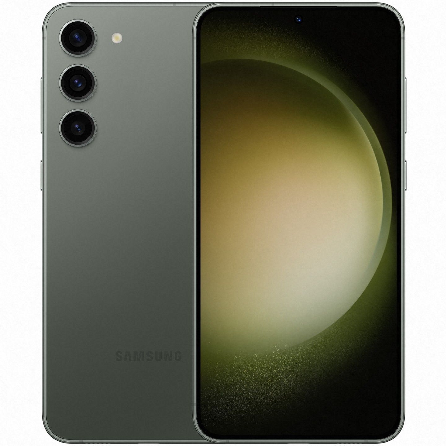 Renderização de um Samsung Galaxy S23+ Verde 