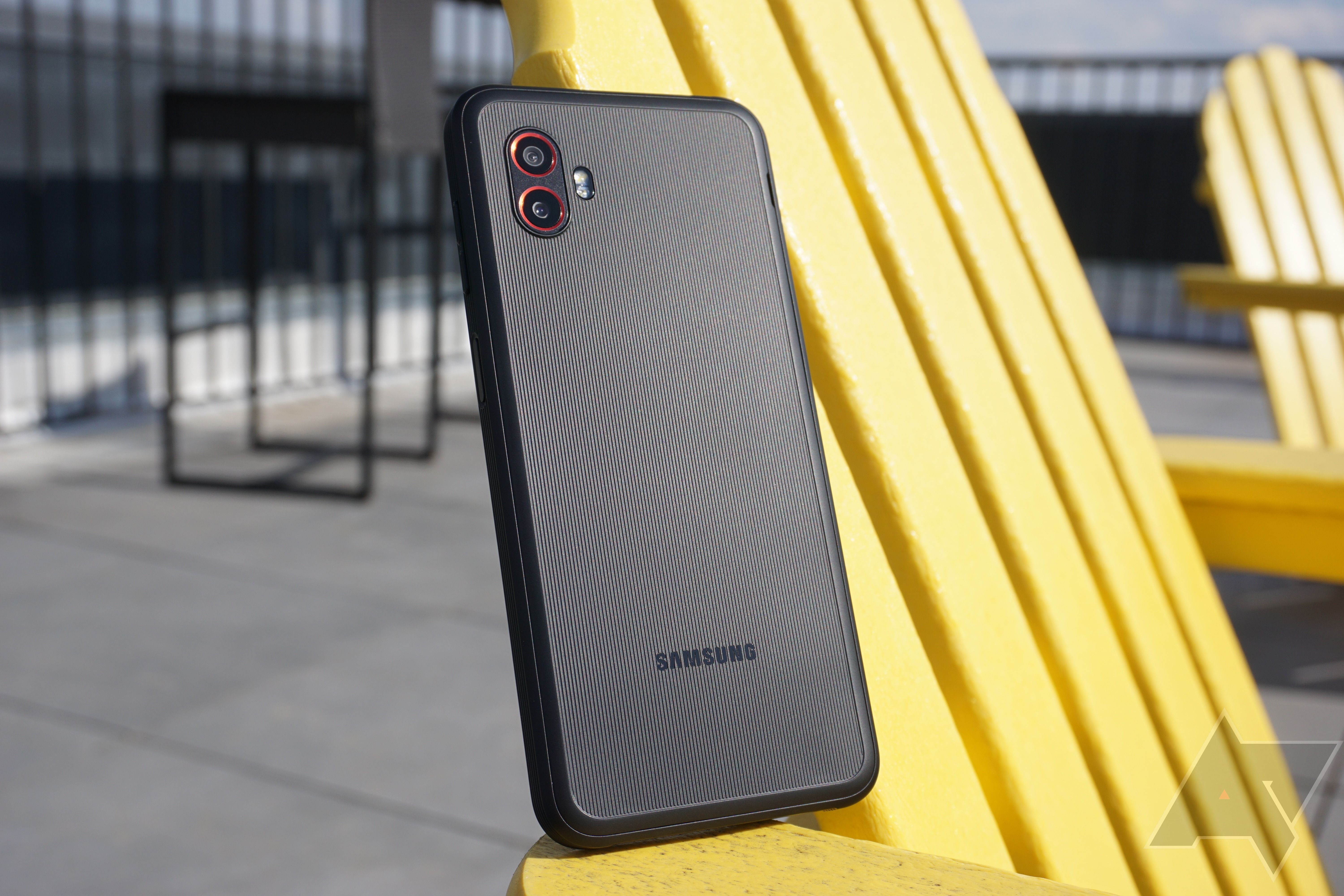 A full body picture of the back of the Samsung XCover6 Pro