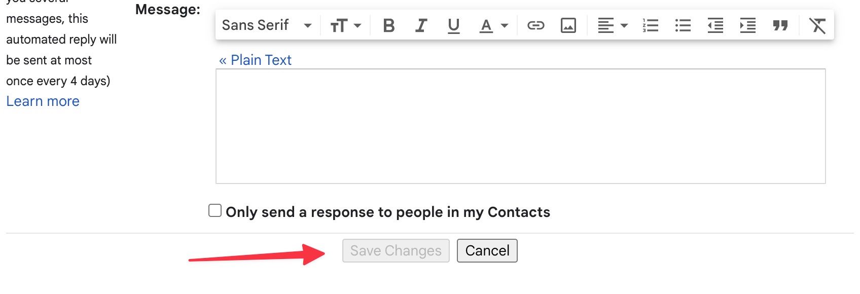 guardar los cambios de gmail