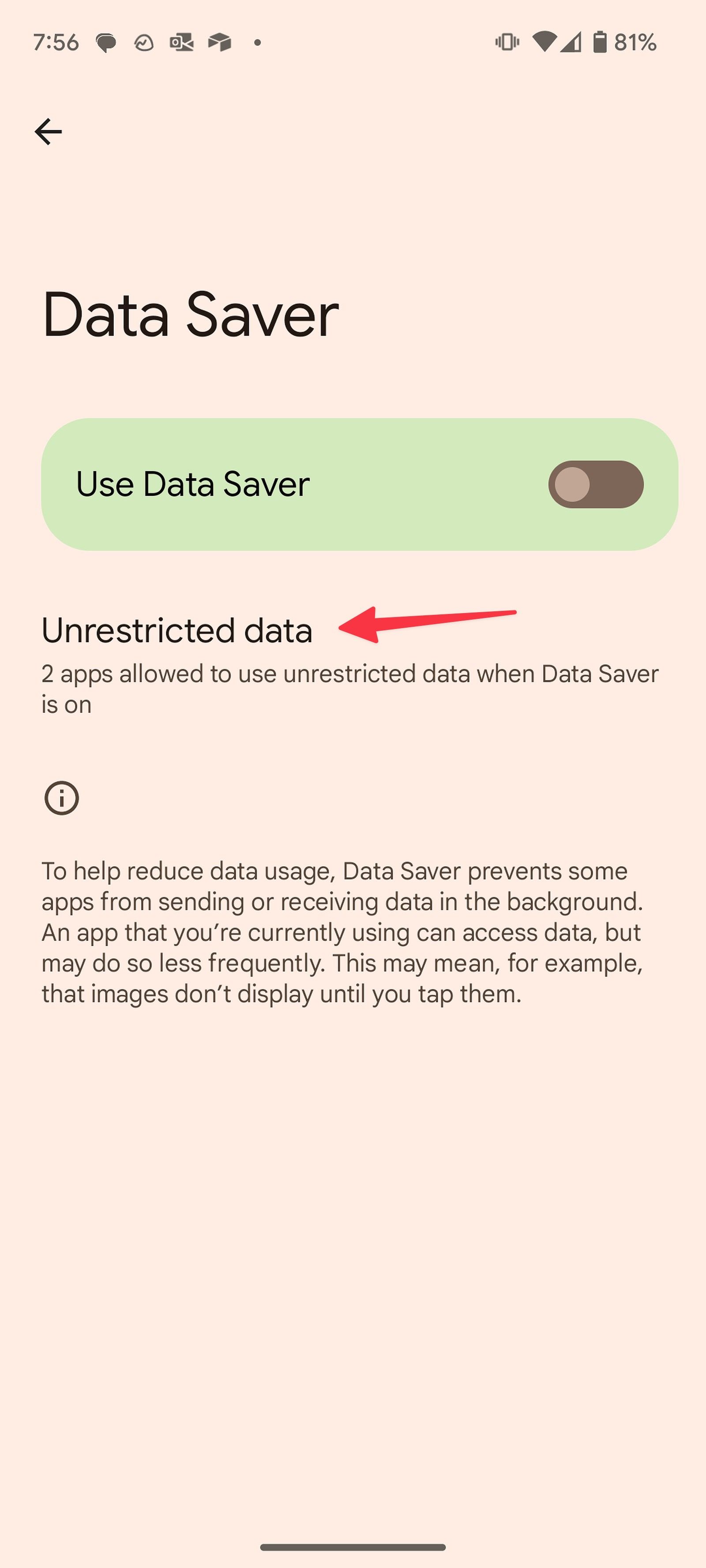 unrestricted data usage on Android