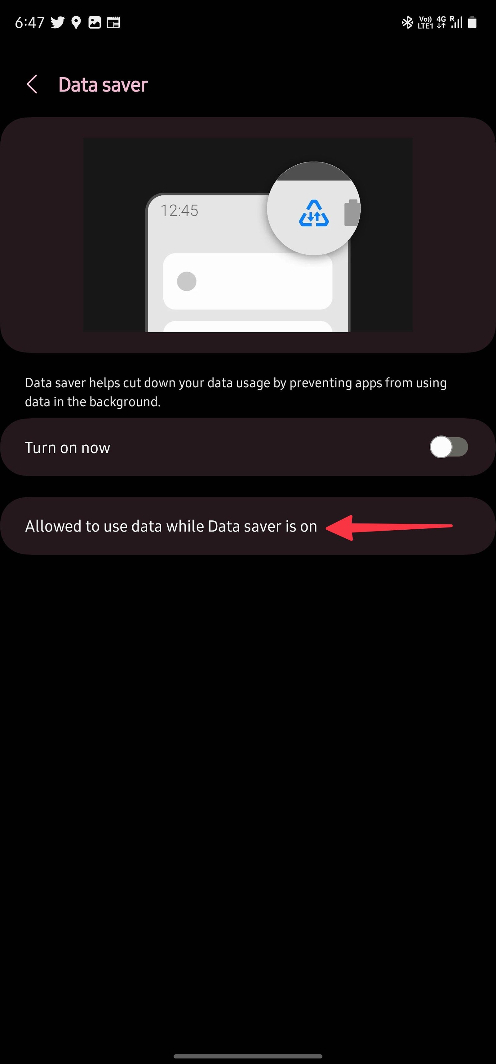 unrestricted data usage on Samsung phone