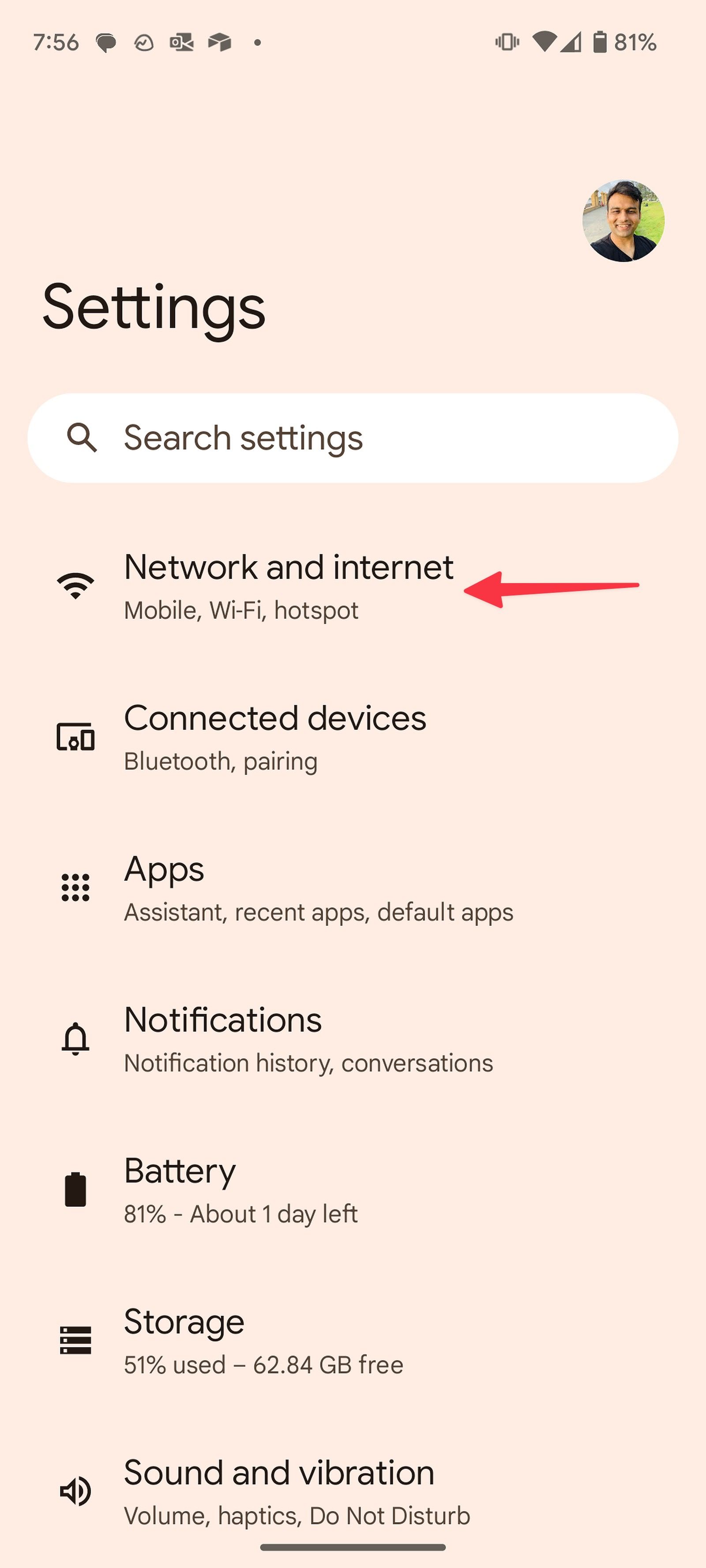 Open network and internet on Android