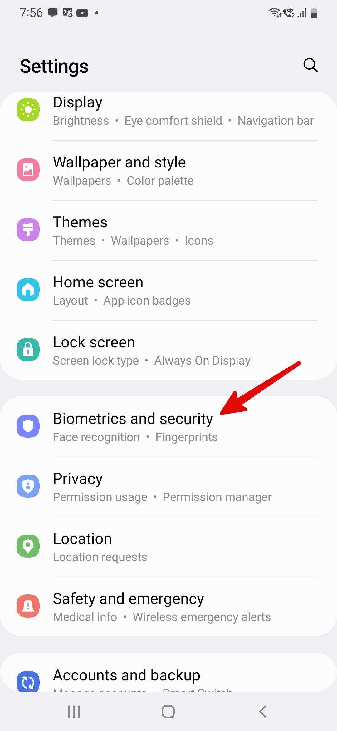 biometria aberta e segurança na Samsung 