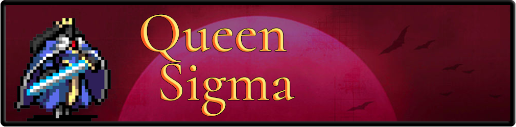 Banner de personagem Queen Sigma de Sobreviventes de Vampiros