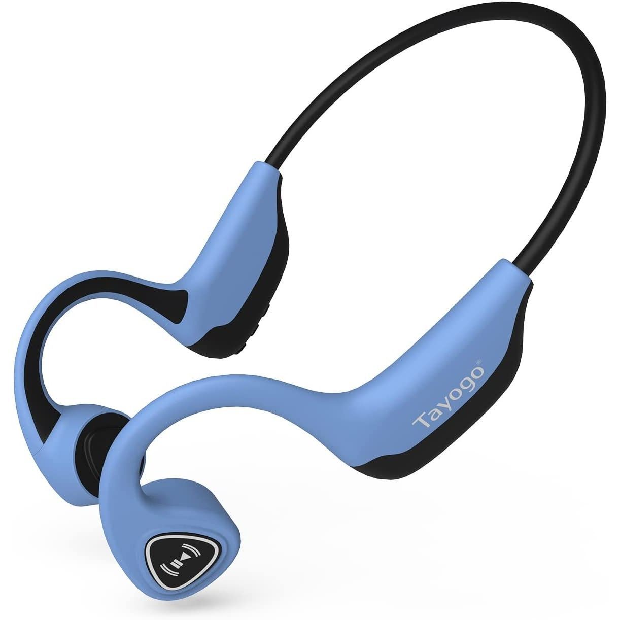 Tayogo waterproof bone conduction headphones for swimming, angled view