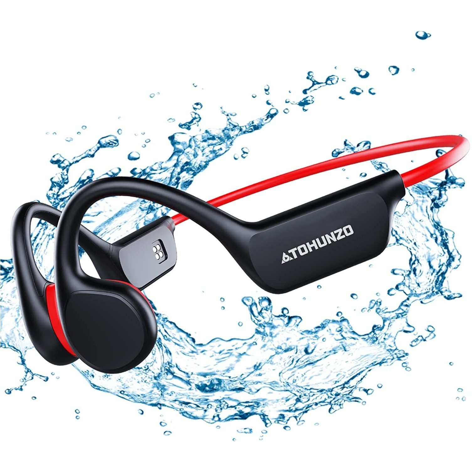Tohunzo waterproof bone conduction headphones for swimming