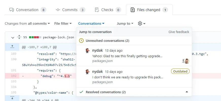 GitHub pull request