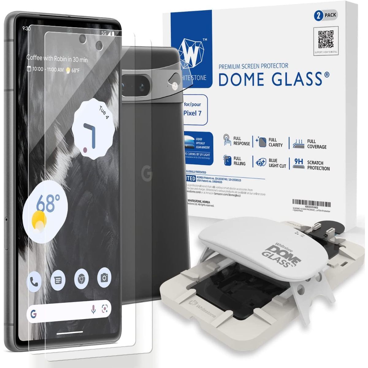 Whitestone Dome Glass Screen Protector For Pixel 7