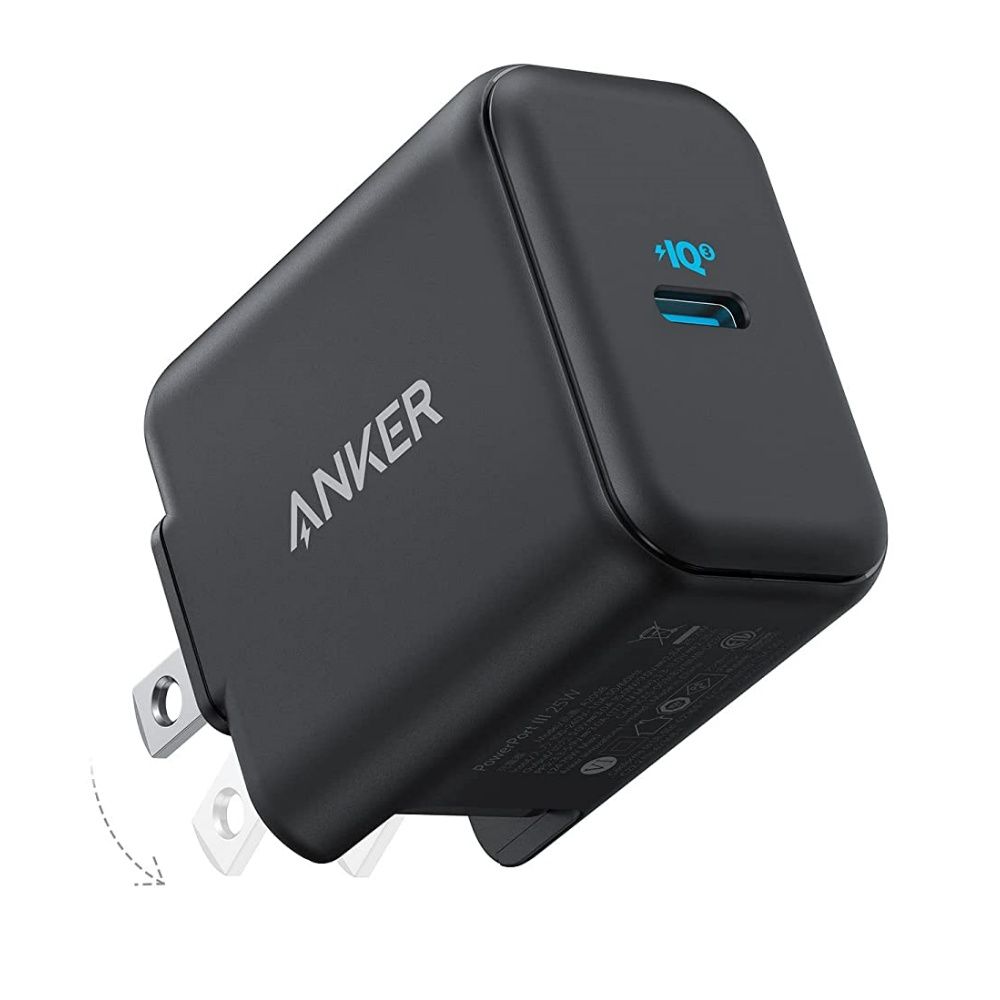 anker powerport iii, angled view