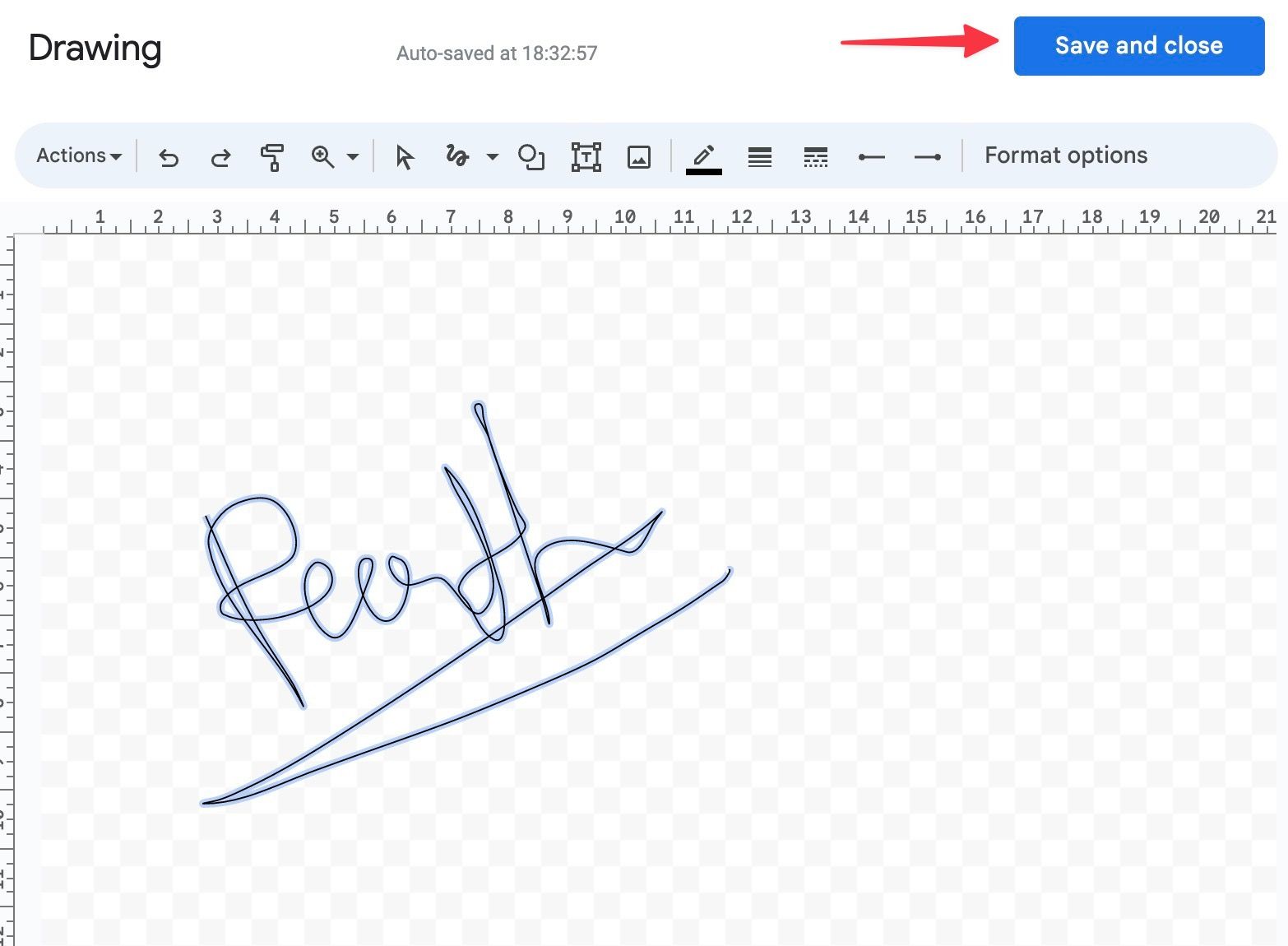 create and save signature in Google Docs