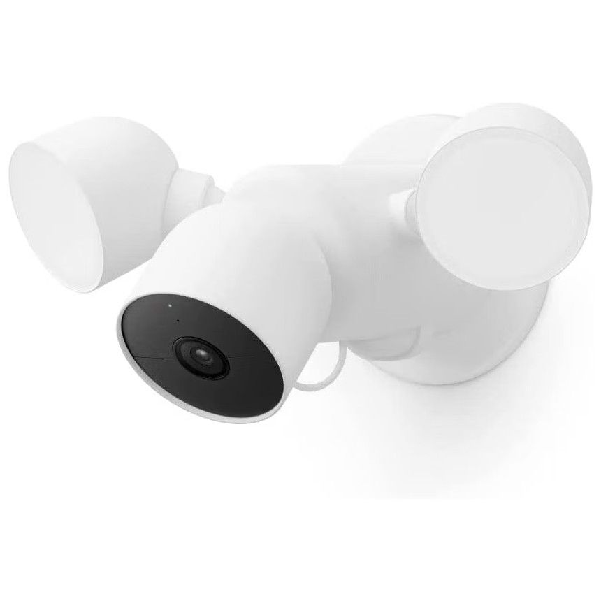 Google Nest Cam floodlight on a white background