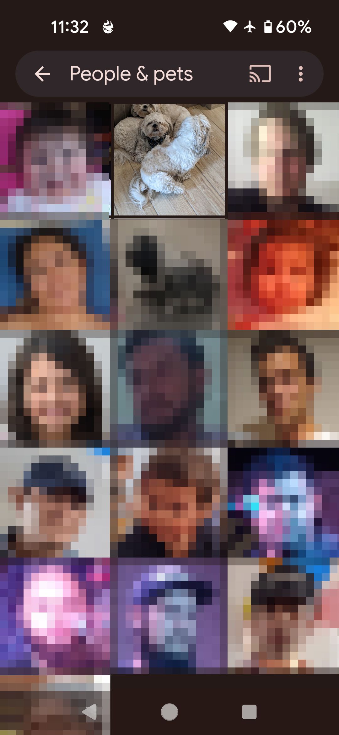 People section of the Search menu on the Google Photos app