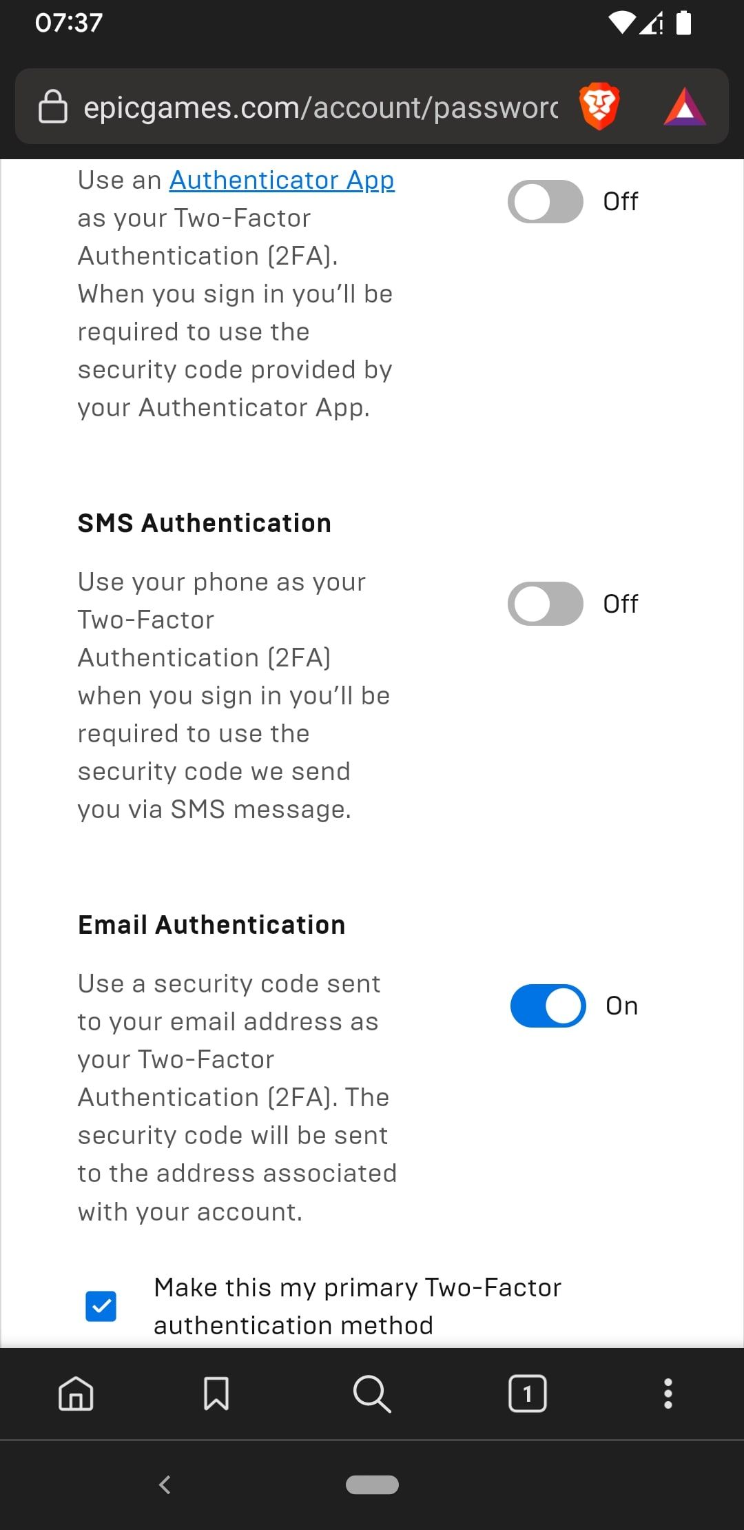 how-to-set-up-2fa-in-fortnite-epic-games-account-settings-make-this-my-primary-two-factor-authentication-method