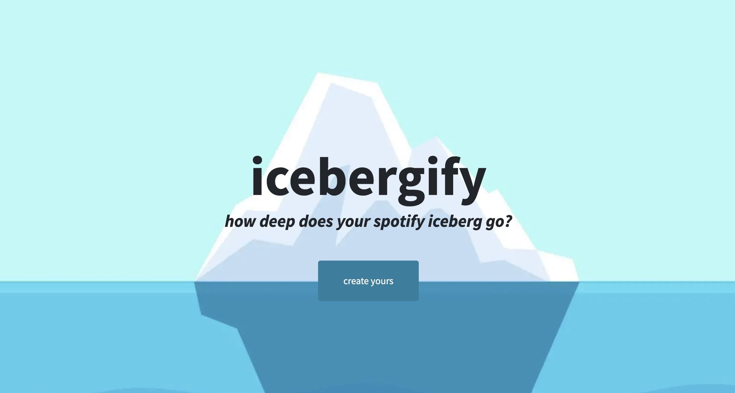 Icebergify website screenshot