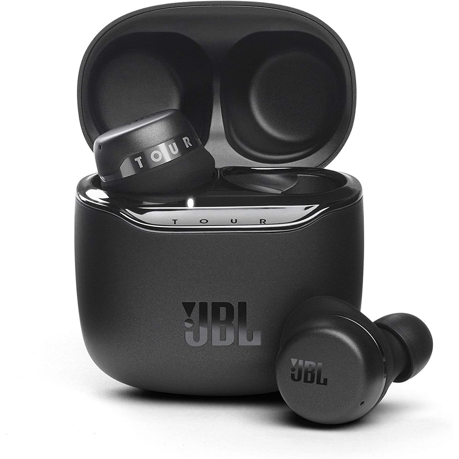 JBL Tour Expert+ earbuds against a white background