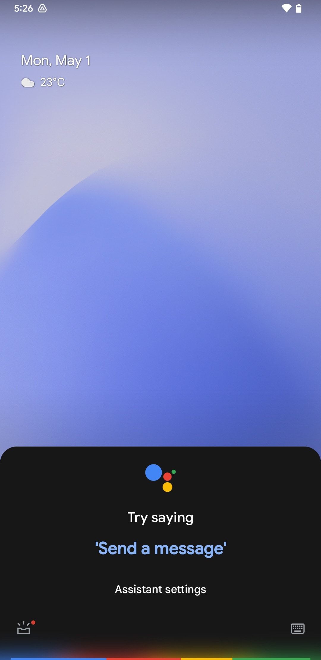 Screenshot showing Google Assistant opening Assistant Settings