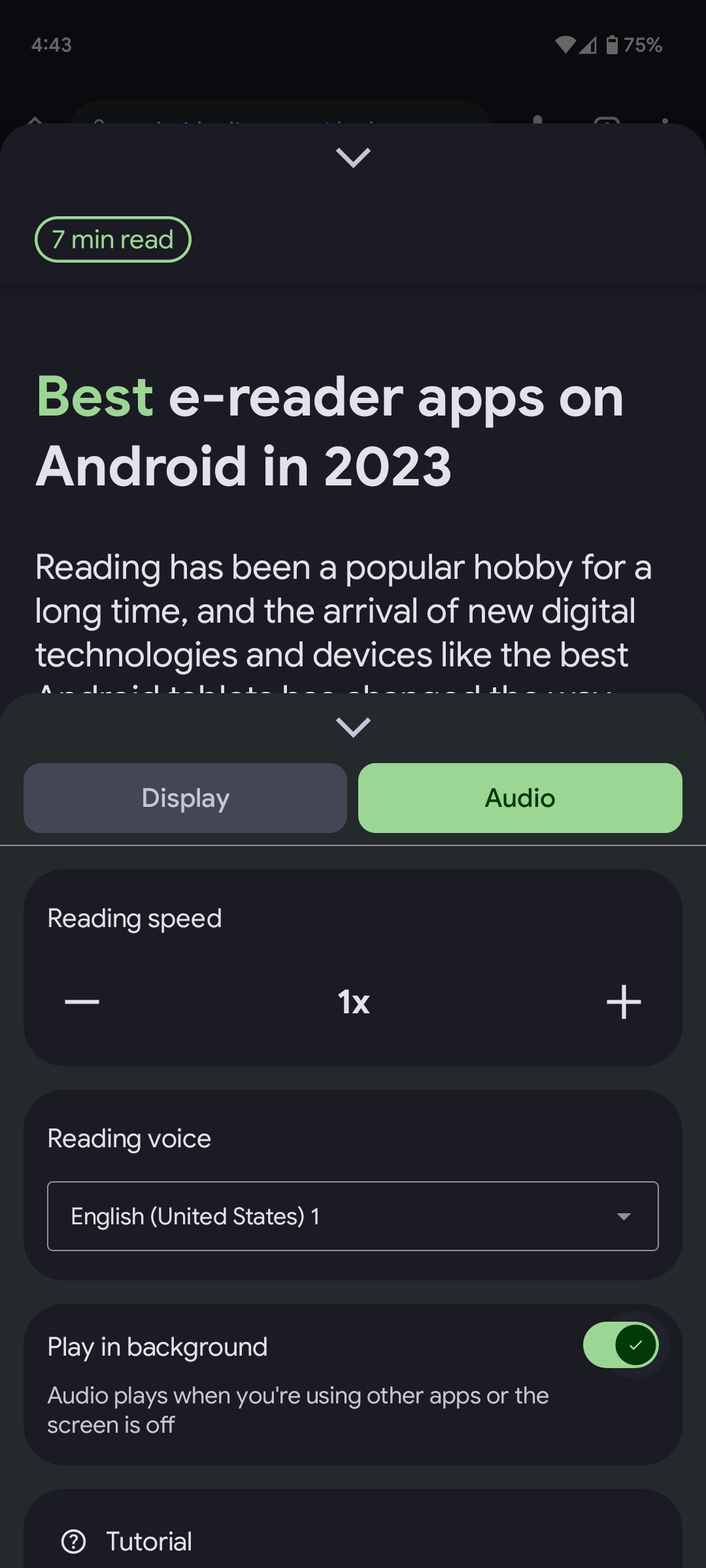 Reading-mode-background-toggle