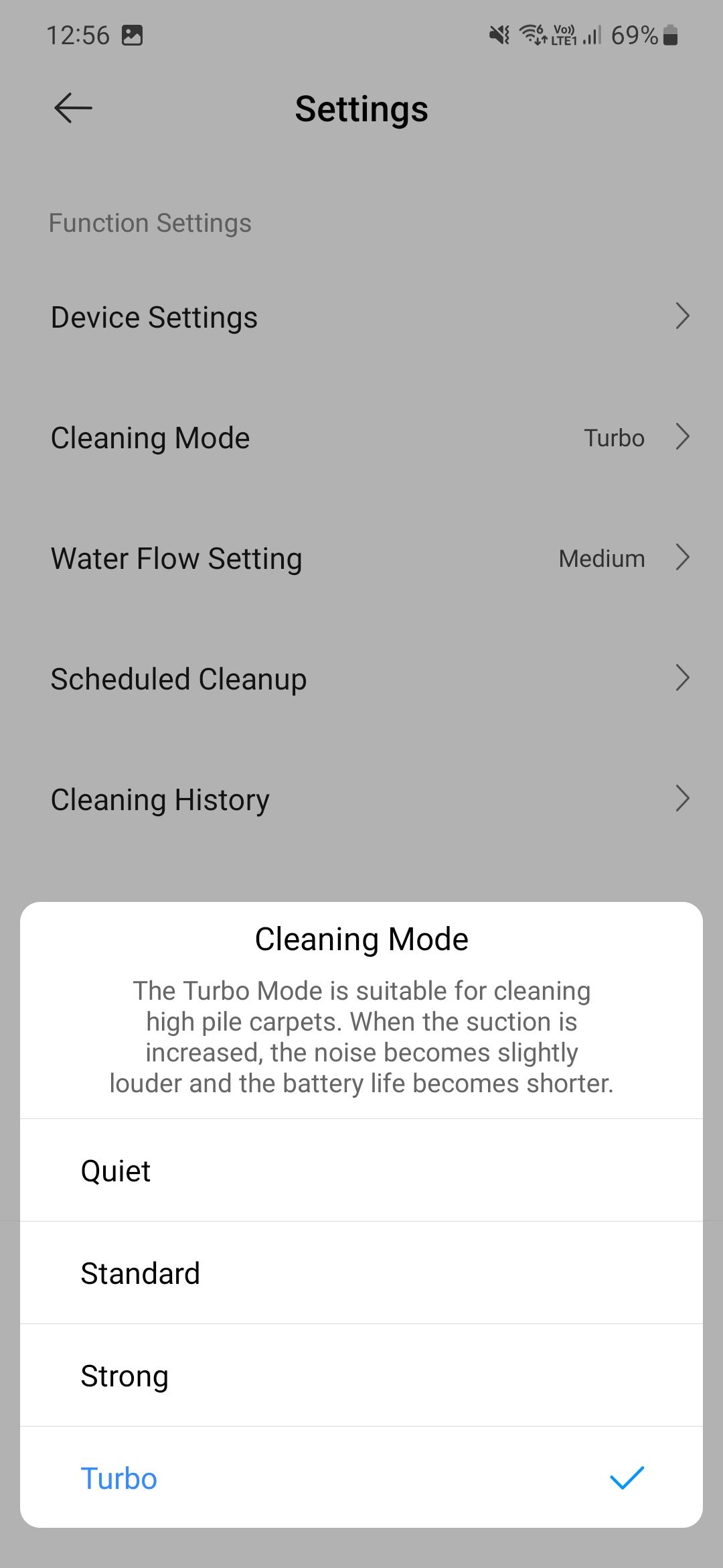 Screenshot of the Xiaomi Mi Home app showing the Dreame D9 Max controls