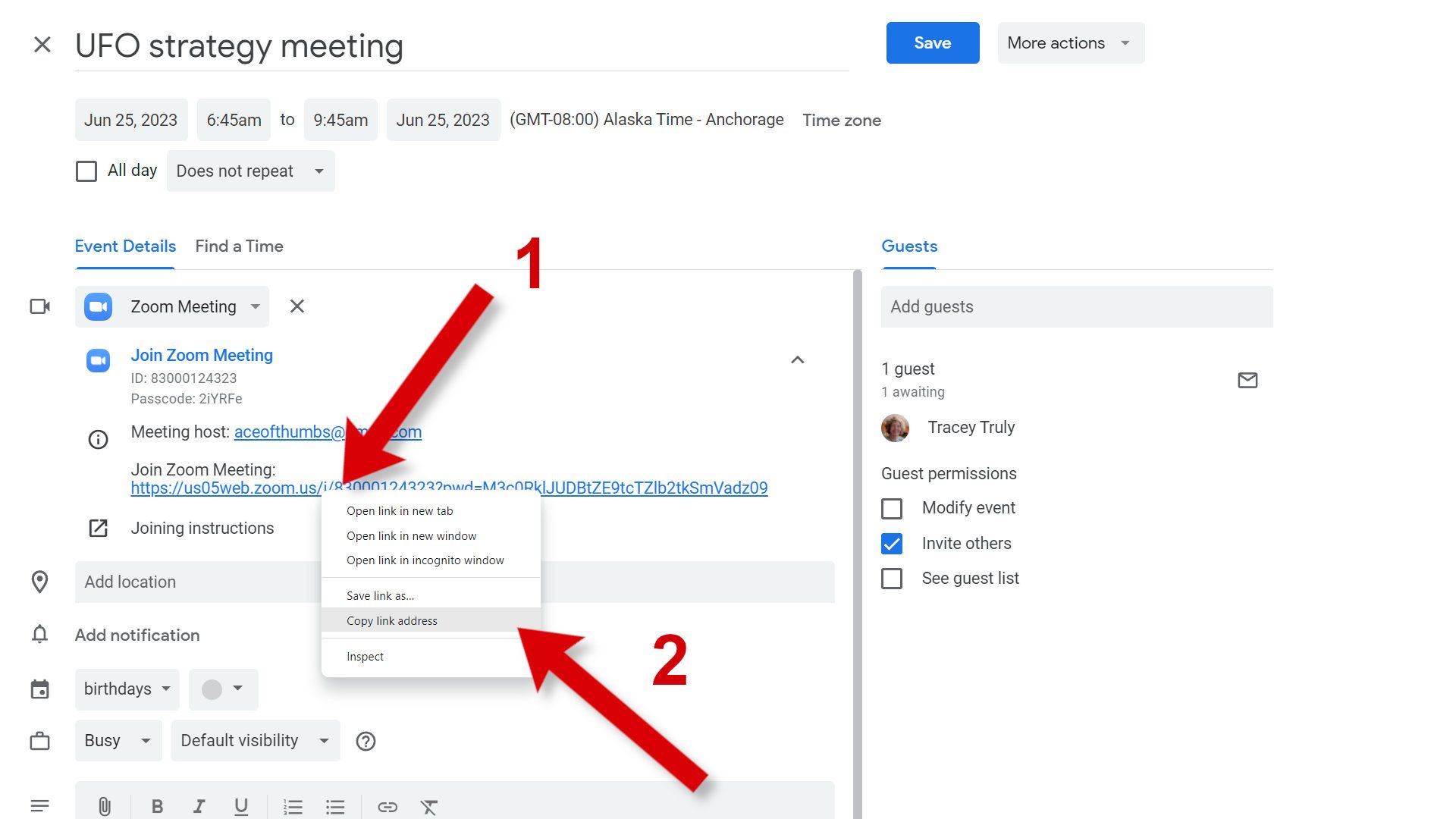 How to add a Zoom link to Google Calendar