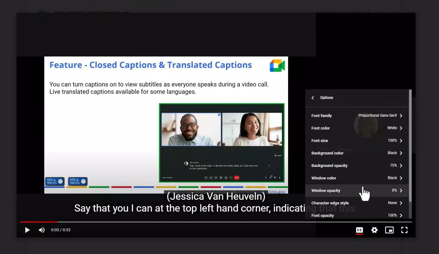 Google Meet How to save captions with a Meet recording