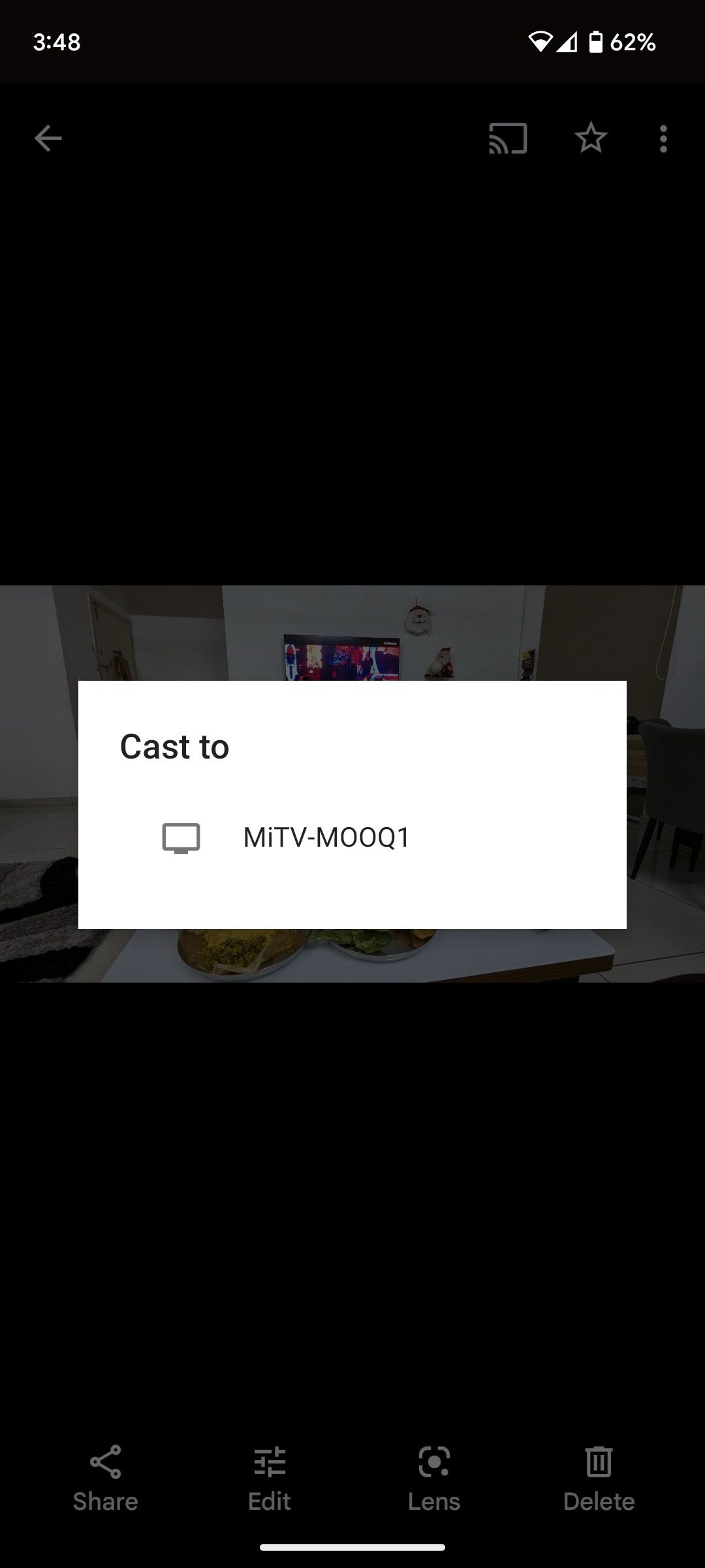Mirror content on Android TV