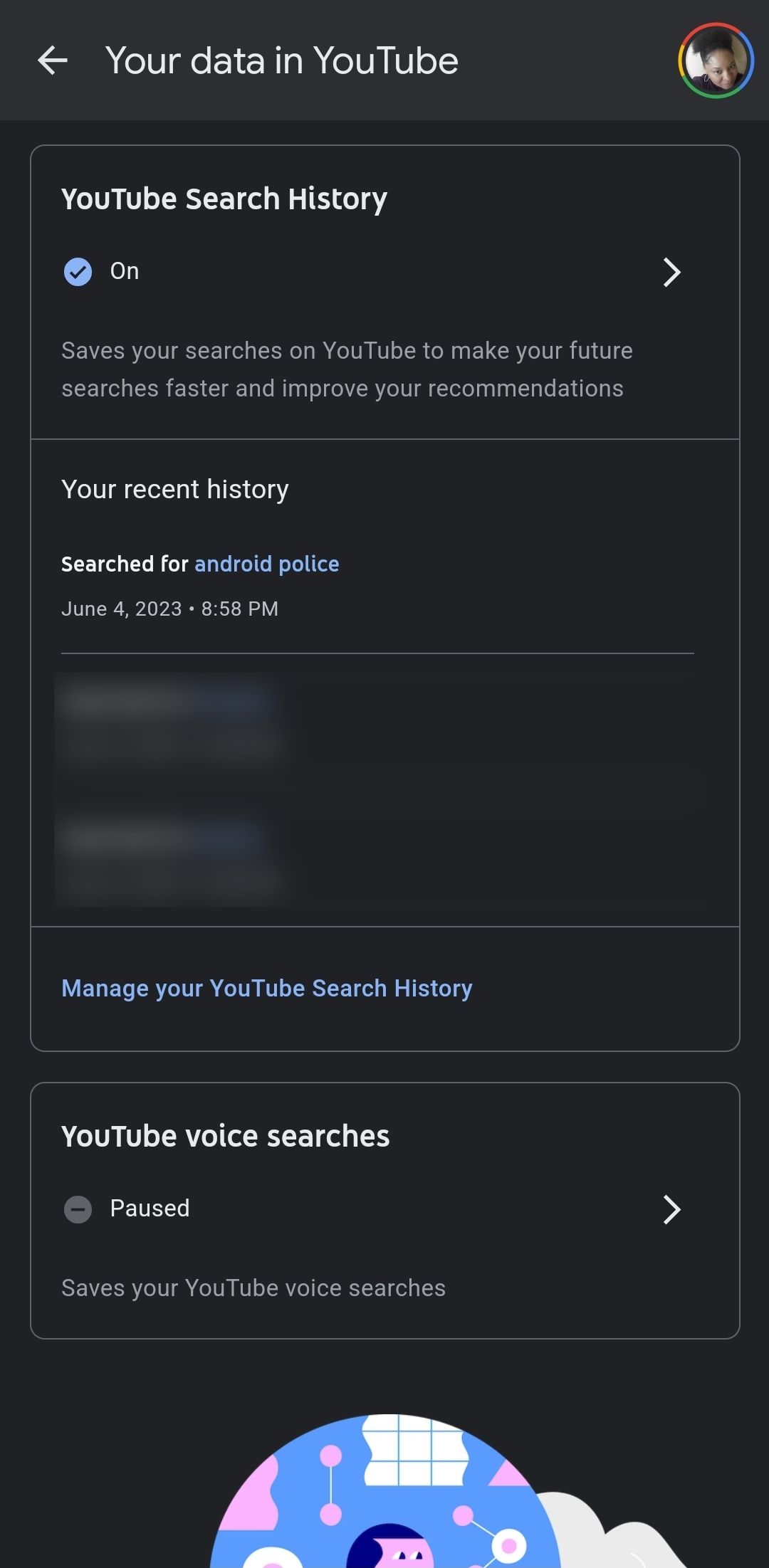 Adjust YouTube privacy settings in app