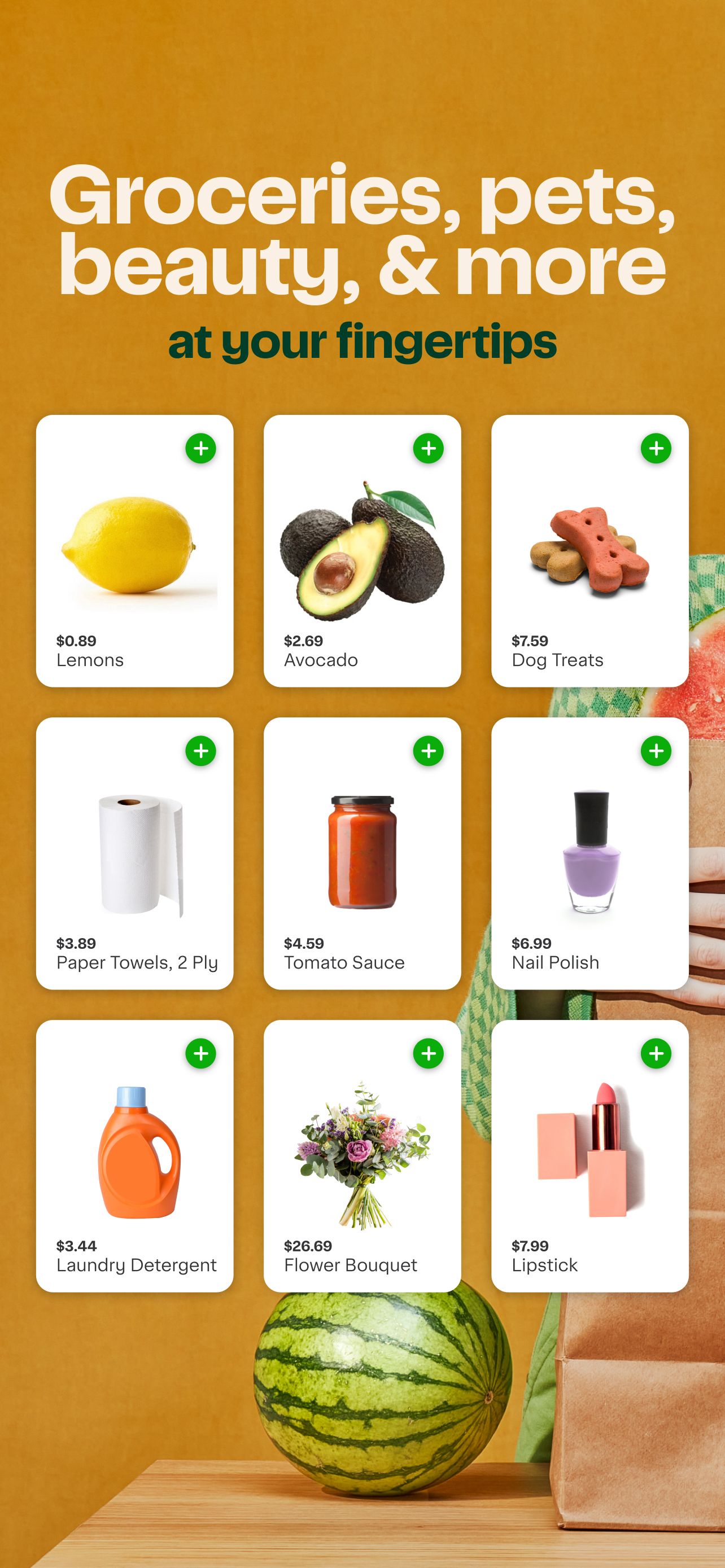 Groceries, pet, beauth, and more at your fingertips with Instacart