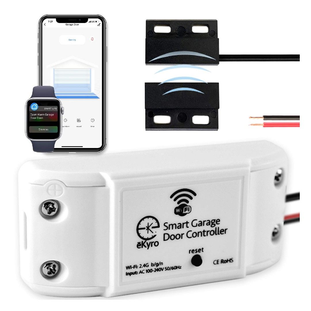 eKyro Smart Garage Door Opener Controller on a white background