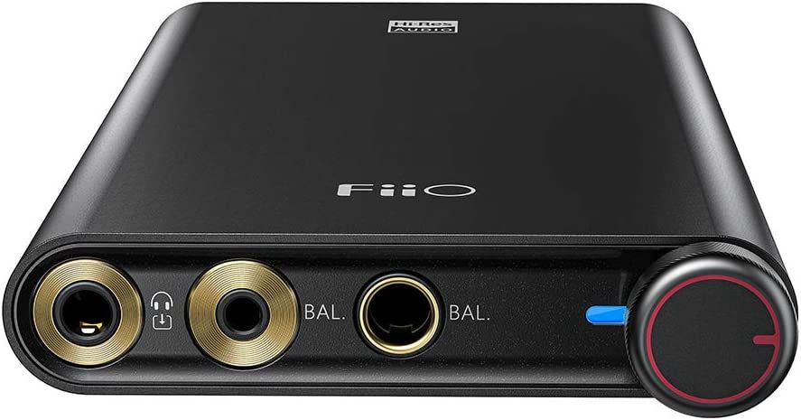 The input ports on an FiiO Q3 DAC