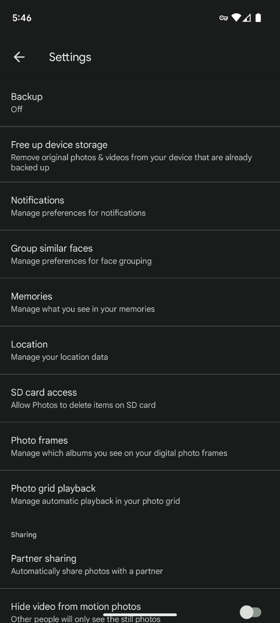 Google Photos rolls out much cleaner settings interface